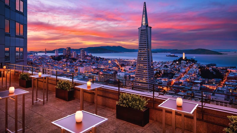 San Francisco event planning at the Four Seasons Hotel Embarcadero Bay view and cityscape