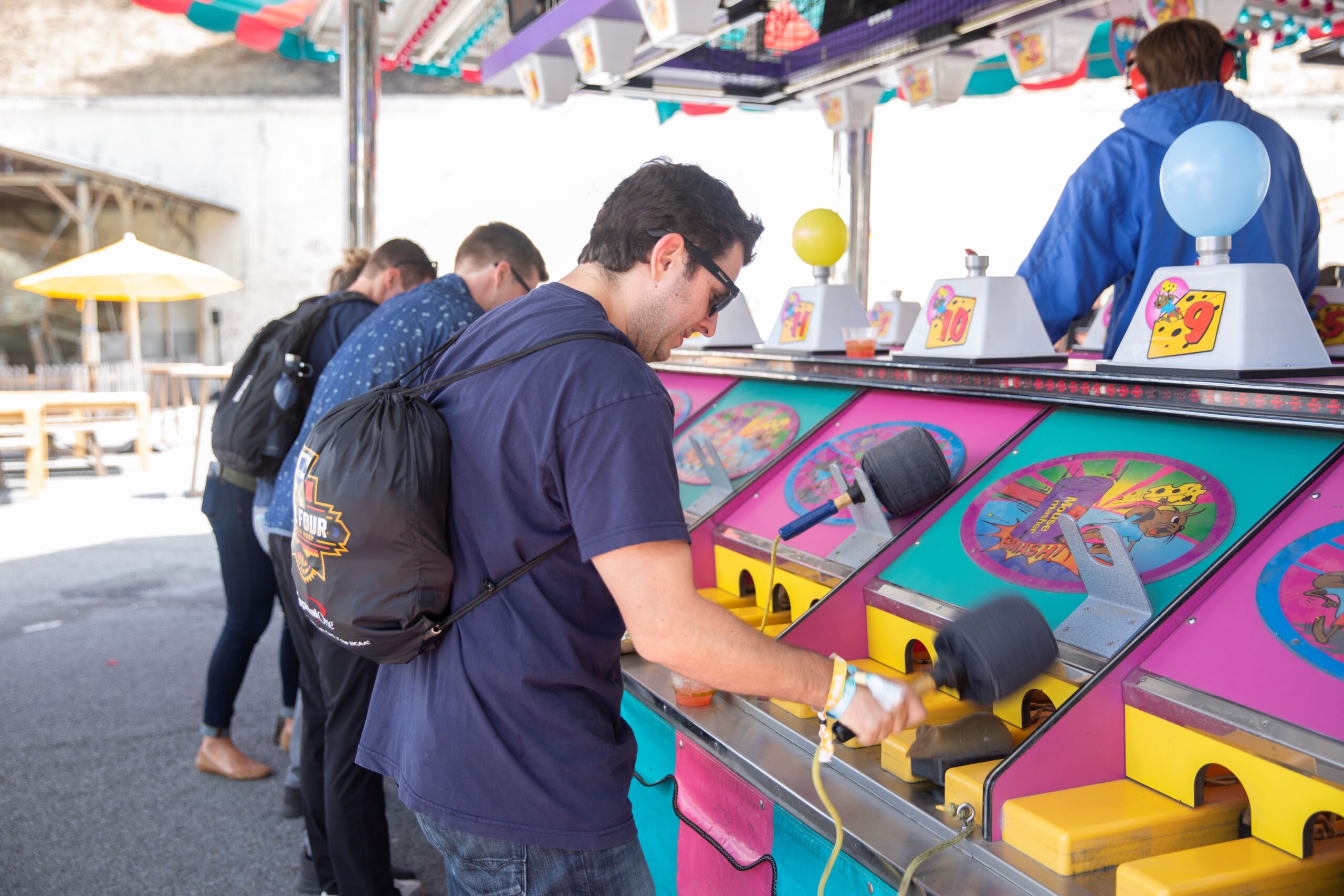 Guests painted freely on a wall-sized canvas at Slack's CSR event